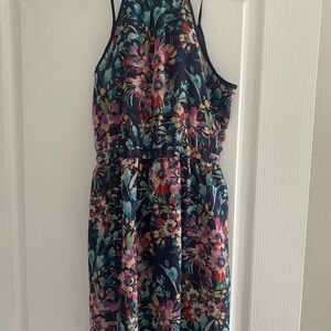 LC Lauren Conrad Multicolor Floral Backless Dress